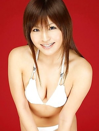 Haruka Yoshimura is happy to reveal her curves in lingerie